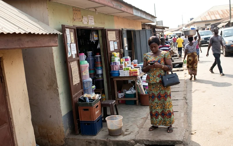 Customer comparing a sponsored result and a Google Maps listing on her phone