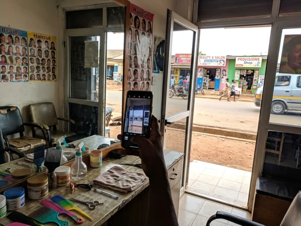 Taking a geo-tagged photo for a Google Business Profile update
